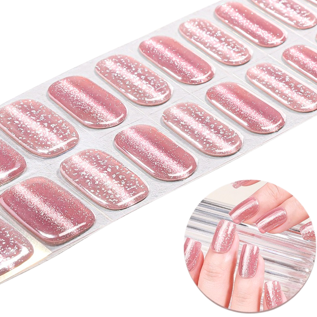 Silk Aura Self-Adhesive Gel Nail Strips, No UV Lamp Needed