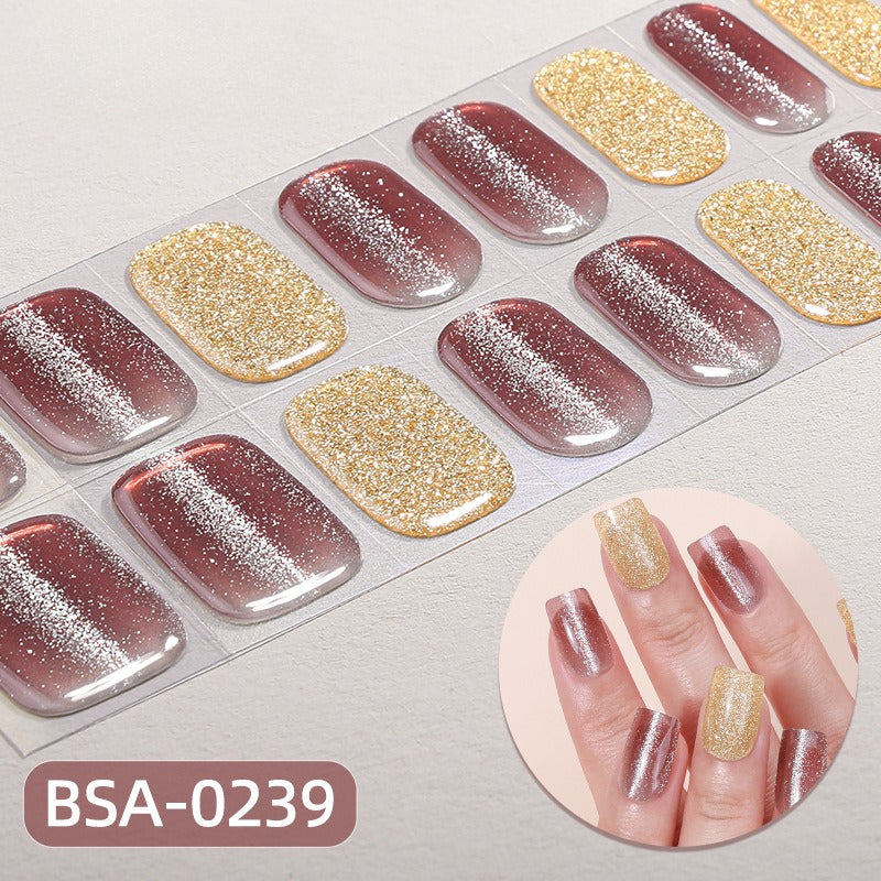 Silk Aura Self-Adhesive Gel Nail Strips, No UV Lamp Needed