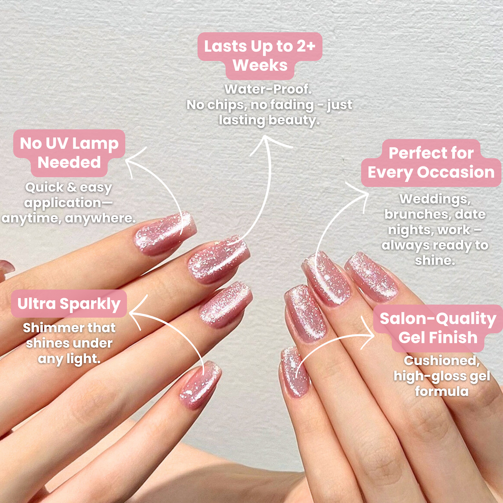 Silk Aura Self-Adhesive Gel Nail Strips, No UV Lamp Needed