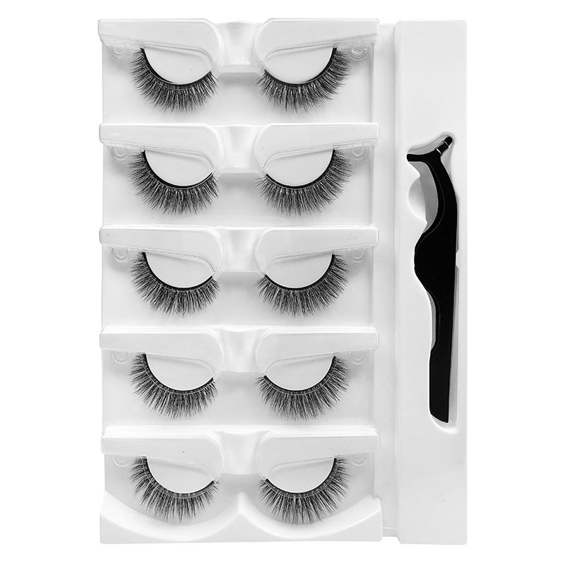 Silk Aura Self-Adhesive Pre-Glued False Eyelashes, 5 Pairs Pack