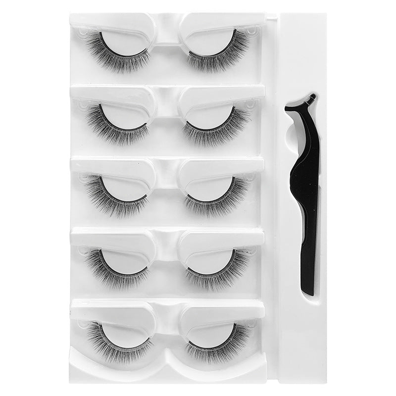 Silk Aura Self-Adhesive Pre-Glued False Eyelashes, 5 Pairs Pack