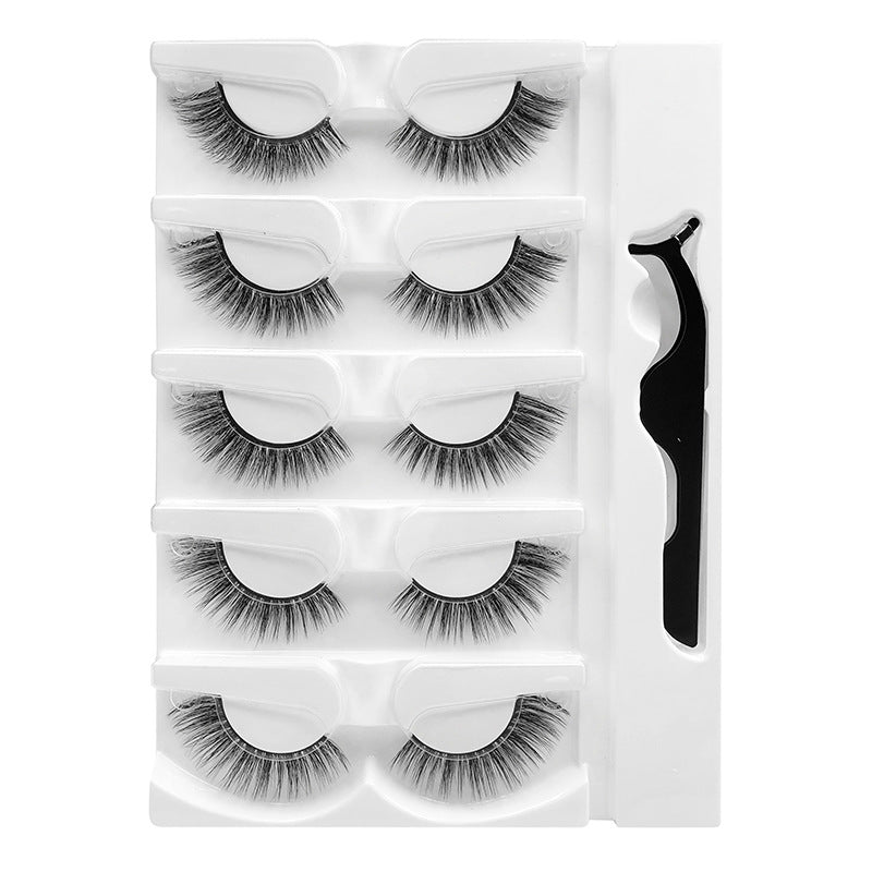 Silk Aura Self-Adhesive Pre-Glued False Eyelashes, 5 Pairs Pack
