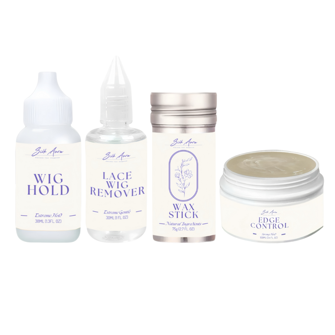 Silk Aura Best Seller FOUR IN ONE DEAL - 50%OFF - Wig Glue, Wig Glue Remover, Wax Stick, & Edge Control