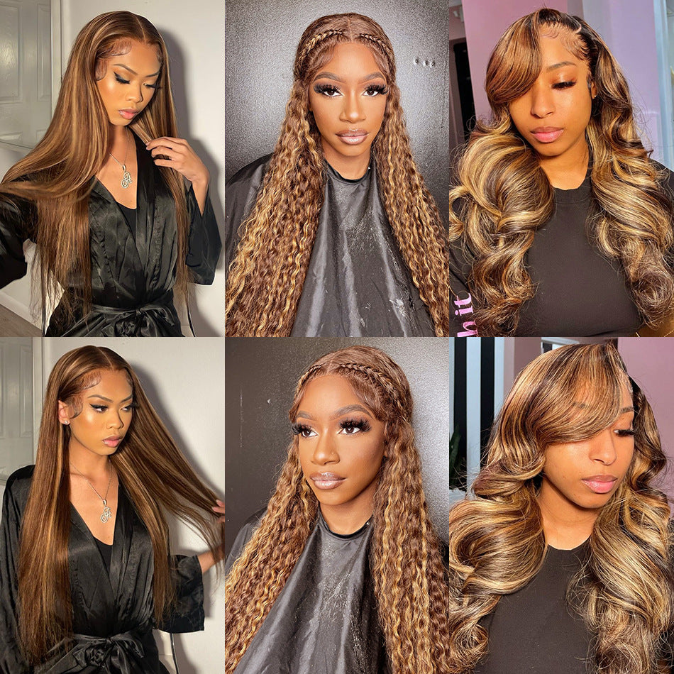 Silk Aura Front Lace Straight Highlight Human Hair Wig 13x4 Customer Feedback