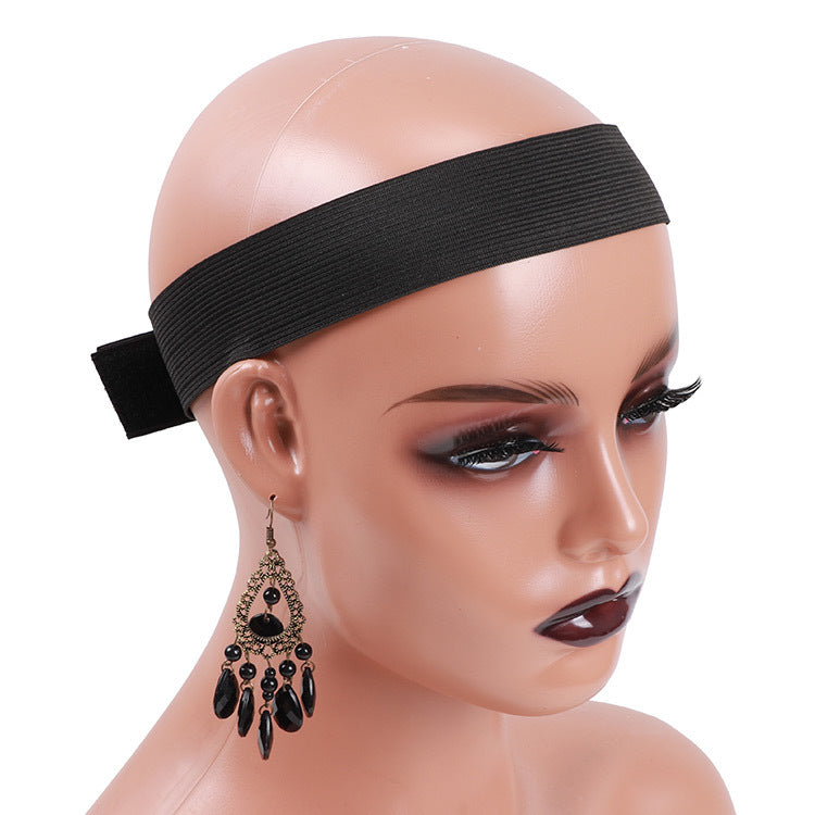 Silk Aura High Quality Wig Elastic Hair Band Adjustable 60CM x 3.5CM, Model Wearing