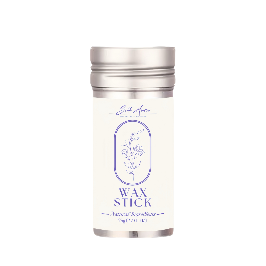 Silk Aura Hair Wax Stick, Strong Hold and Non-Greasy Styling for Baby Hair, Braids, Wigs & Edges, Smoothing Pomade Stick for Frizz Control, 75g (2.7oz)