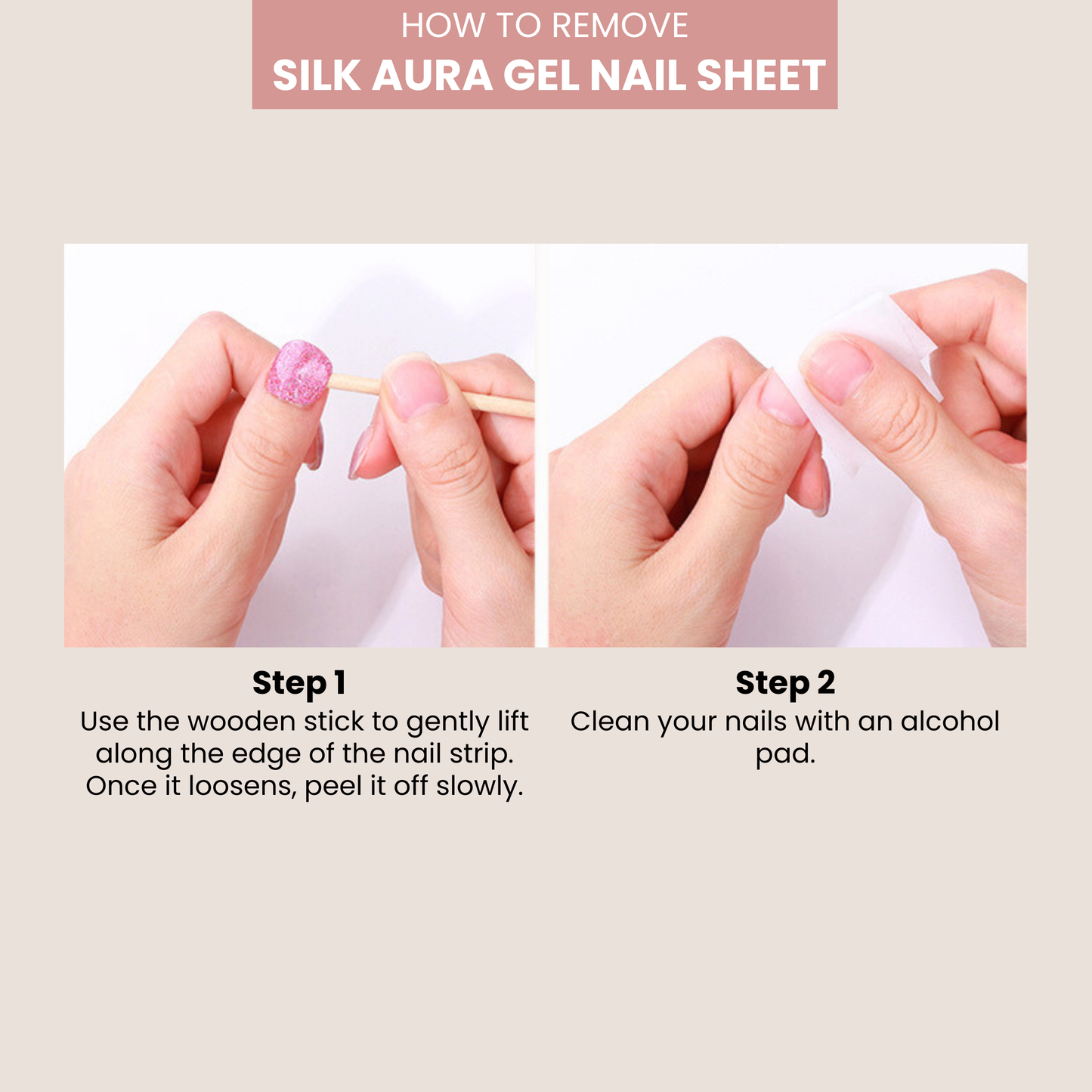 Silk Aura Self-Adhesive Gel Nail Strips, No UV Lamp Needed