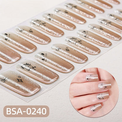 Silk Aura Self-Adhesive Gel Nail Strips, No UV Lamp Needed
