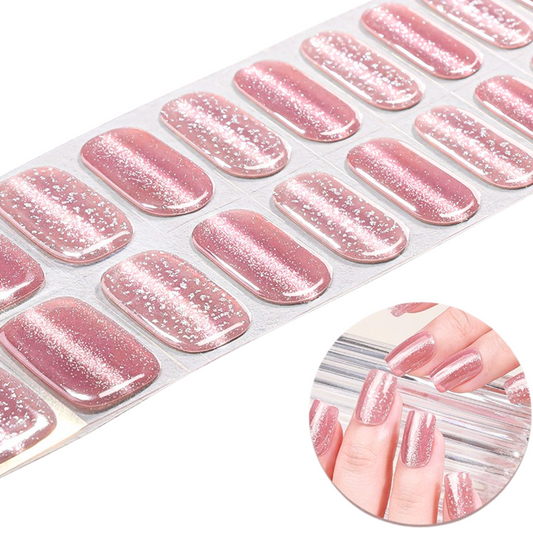 Silk Aura Self-Adhesive Gel Nail Strips, No UV Lamp Needed