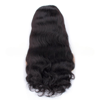 SilkAura Front Lace Body Wave Black Human Hair Wig 4x4