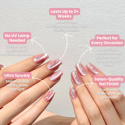 Silk Aura Self-Adhesive Gel Nail Strips, No UV Lamp Needed