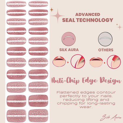 Silk Aura Self-Adhesive Gel Nail Strips, No UV Lamp Needed