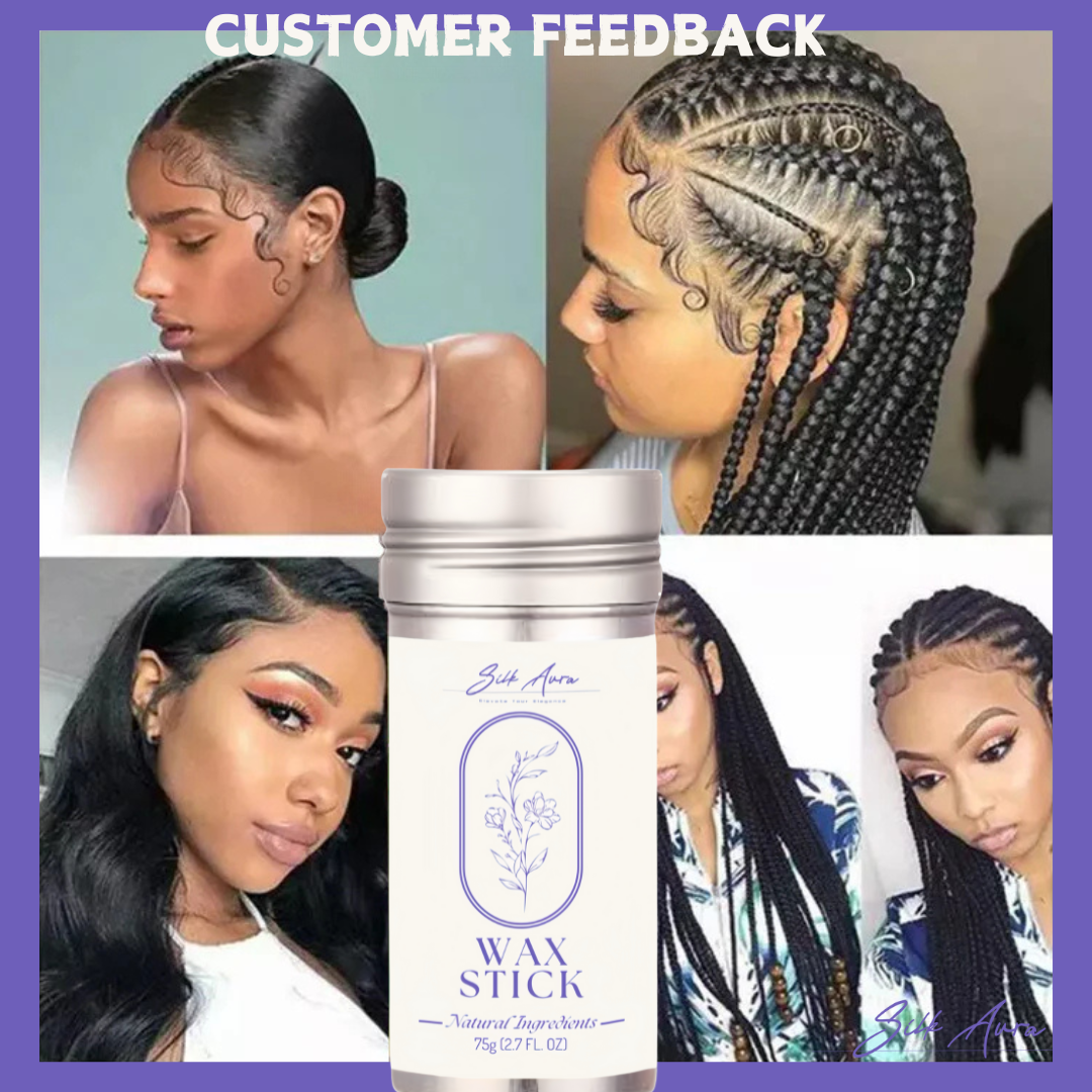 Silk Aura Hair Wax Stick, Strong Hold and Non-Greasy Styling for Baby Hair, Braids, Wigs & Edges, Smoothing Pomade Stick for Frizz Control, 75g (2.7oz) Customer Feedback 2