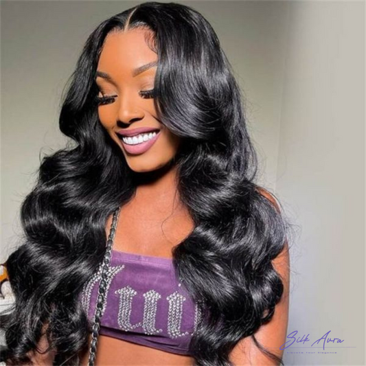 【Wear to Go】Silk Aura Pre-cut Lace Glueless Body Wave Black Human Hair Wig 4x4