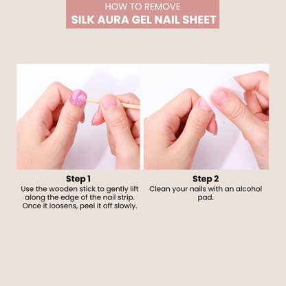Silk Aura Self-Adhesive Gel Nail Strips, No UV Lamp Needed