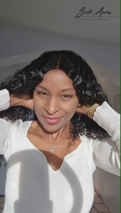 💖 Effortless & glueless. Install and slay in seconds! 😍🔥 Silk Aura Pre-cut water wave wig & wear-and-go!